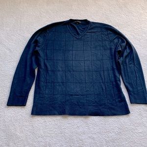 Men’s Blue V Neck PullOver Sweater